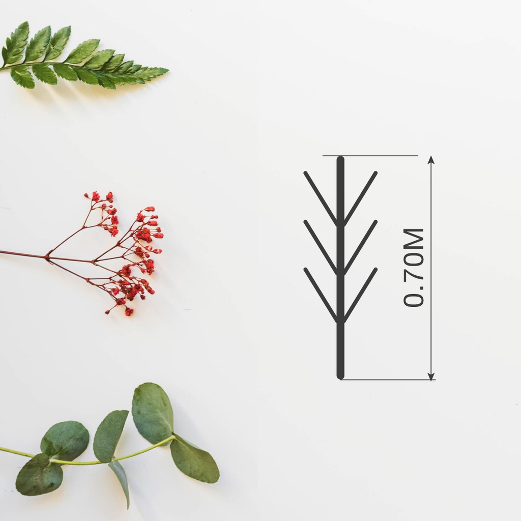 Rama decorativa LED de hojas de arce doradas 0,70M Luz cálida