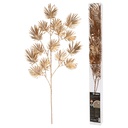 Rama decorativa LED de hojas palmito doradas 0,75M Luz cálida