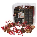 Guirnalda LED de piñas y bayas rojas 1,5M Luz cálida