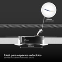 Aro redondo empotrable compacto LED Lumati 7W 3000 - 4000 - 6000K Negro