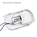 Aplique LED ovalado Cercis con rejilla 15W 6500K Blanco