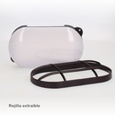 Aplique LED ovalado Cercis con rejilla 15W 6500K Negro