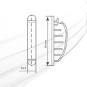 Pack 100u abrazaderas adhesivas para cable 6 orificios