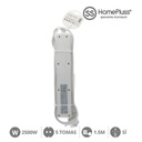 Base multiple 5T + Int. (3x1.0mm) 1,5M Blanca