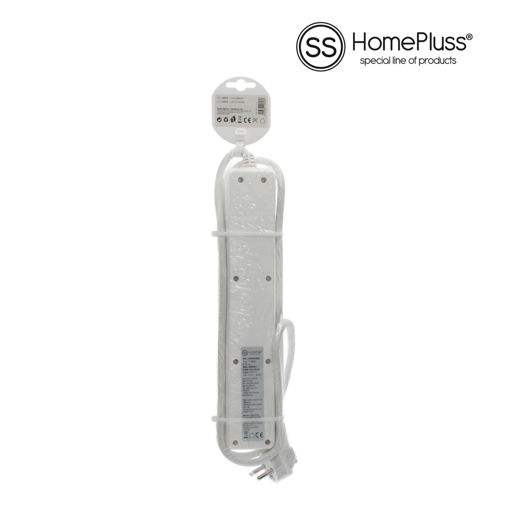 Base multiple 6T (3x1.5mm) 1,5M Blanca