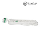 Base multiple 6T (3x1.5mm) 1,5M Blanca