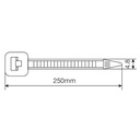 Bolsa 25u bridas 100% nylon 250x4.8mm Natural