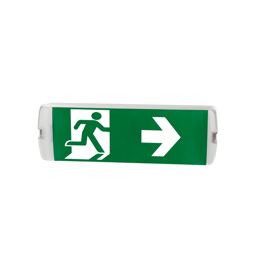 Adhesivo luminarias de emergencia flecha derecha 200x75mm