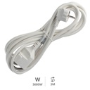 Extension cord White (3x1.5mm) 3M wire
