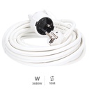 [000100044] Extension cord White (3x1.5mm) 10M wire