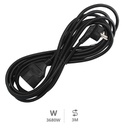 Extension cord Black (3x1.5mm) 3M wire
