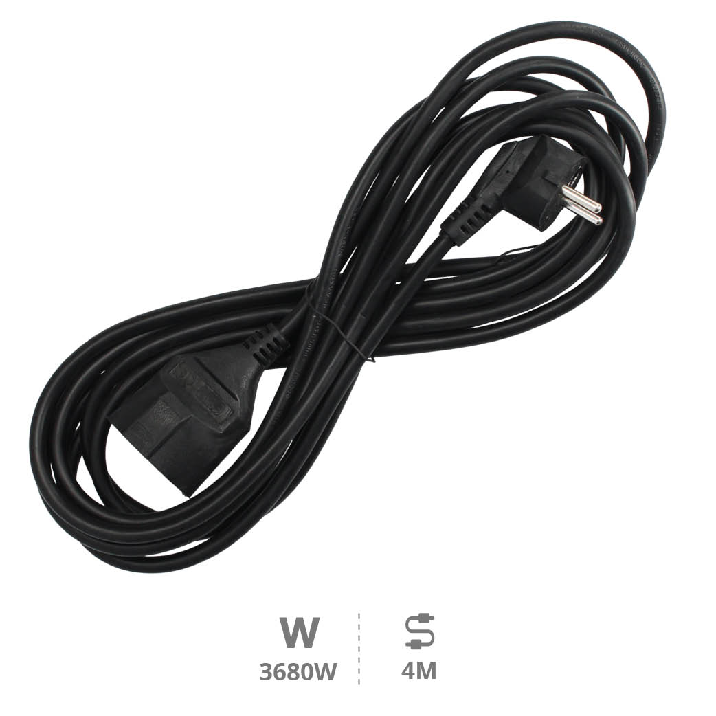 Extension cord Black (3x1.5mm) 4M wire
