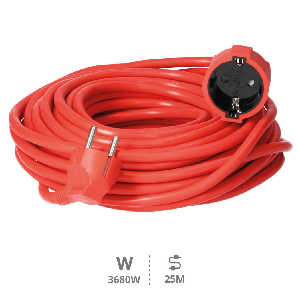 Extension cord Red (3x1.5mm) 25M wire