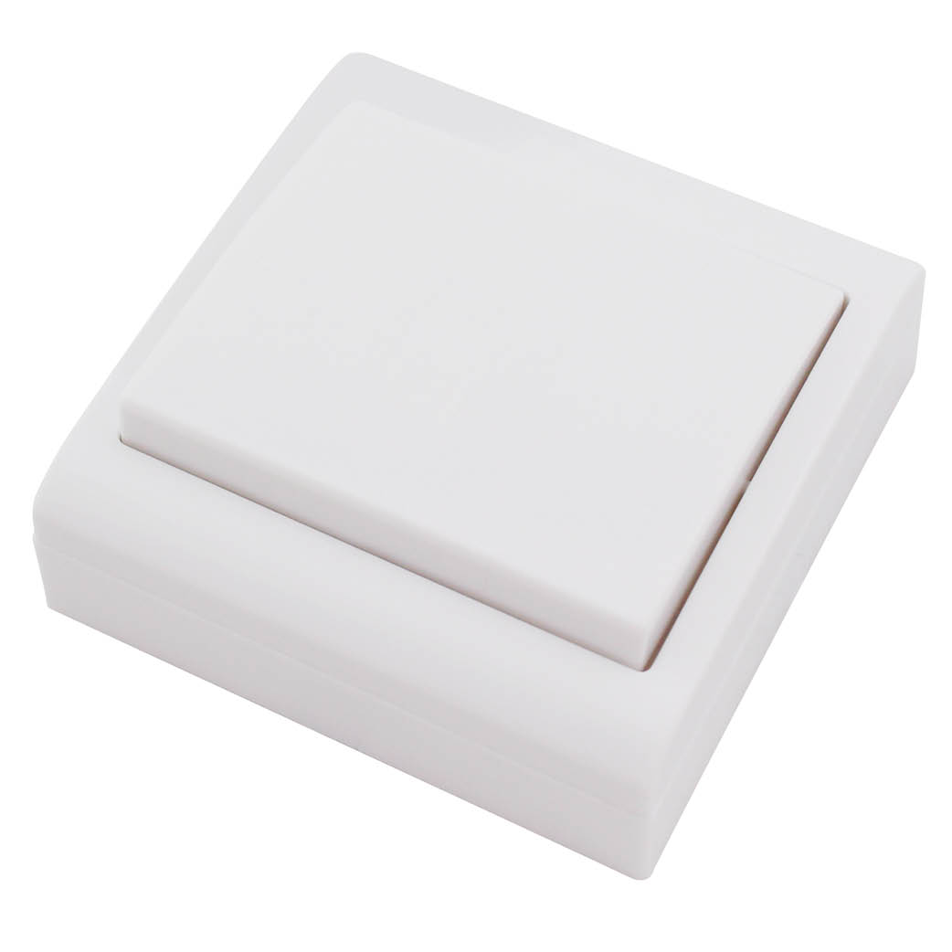 Single switch surface 80x80mm 10A 250V White