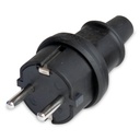 [000200624] Industrial two pole plug 4.8mm Black
