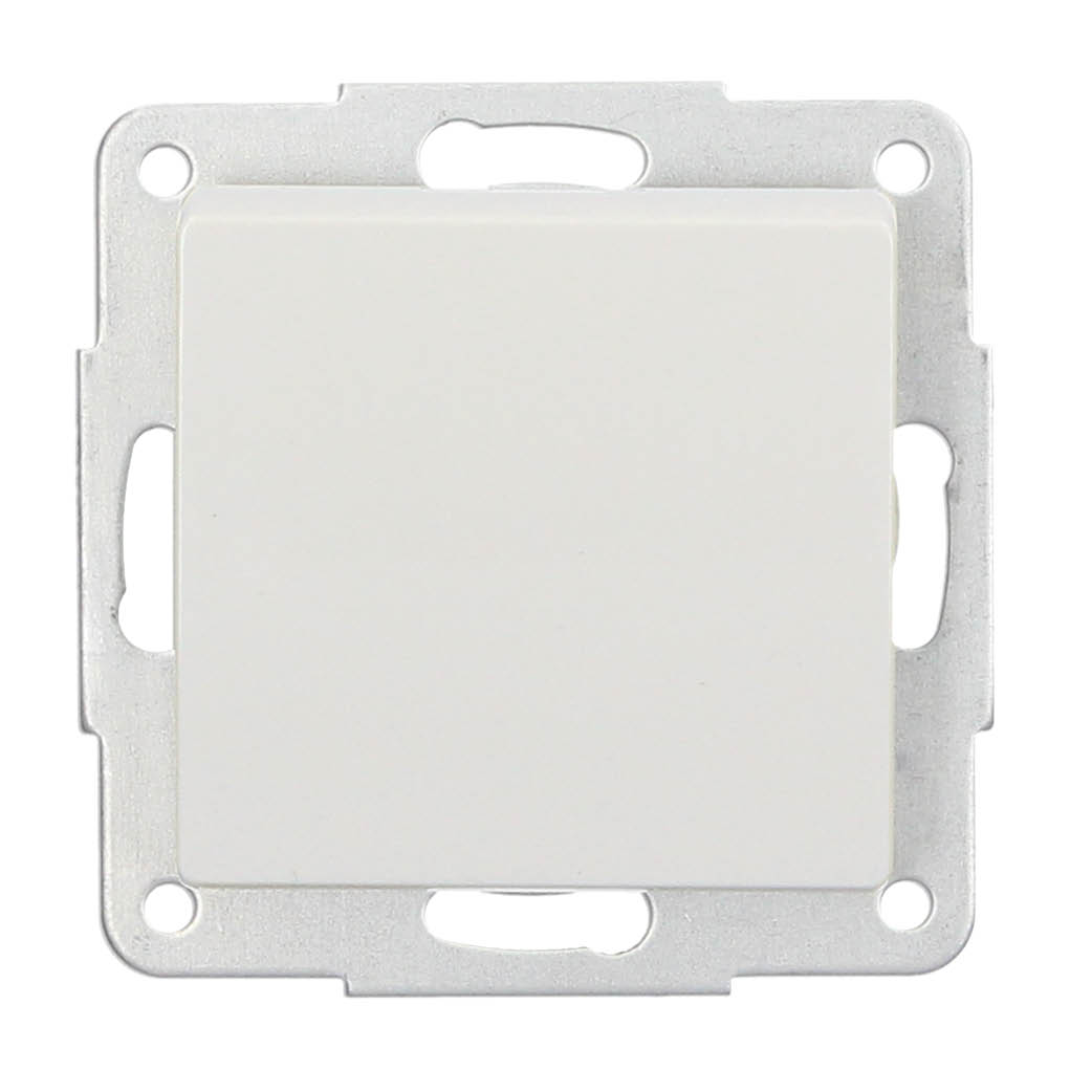 Single switch recessed 56x56 White