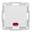 Conmutador cruzamiento empotrable con indicador LED Gamma Blanco