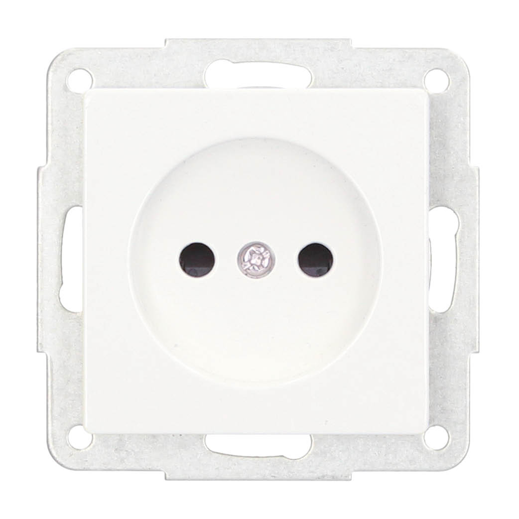 Base de empotrar sin pozo 2P Blanca 56x56mm 16A 250V