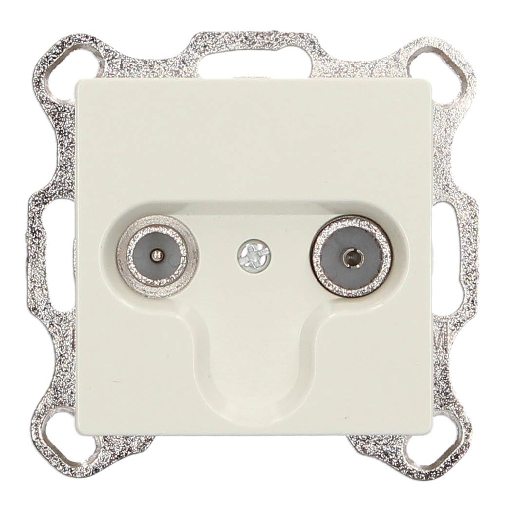 Gamma TV and FM recessed terminal White