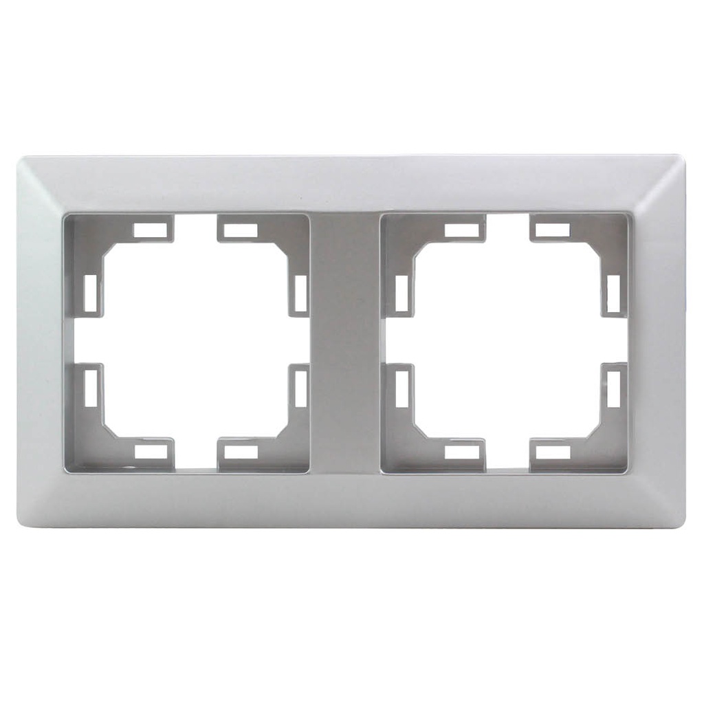 Enjoliveur double Gamma Argent mat