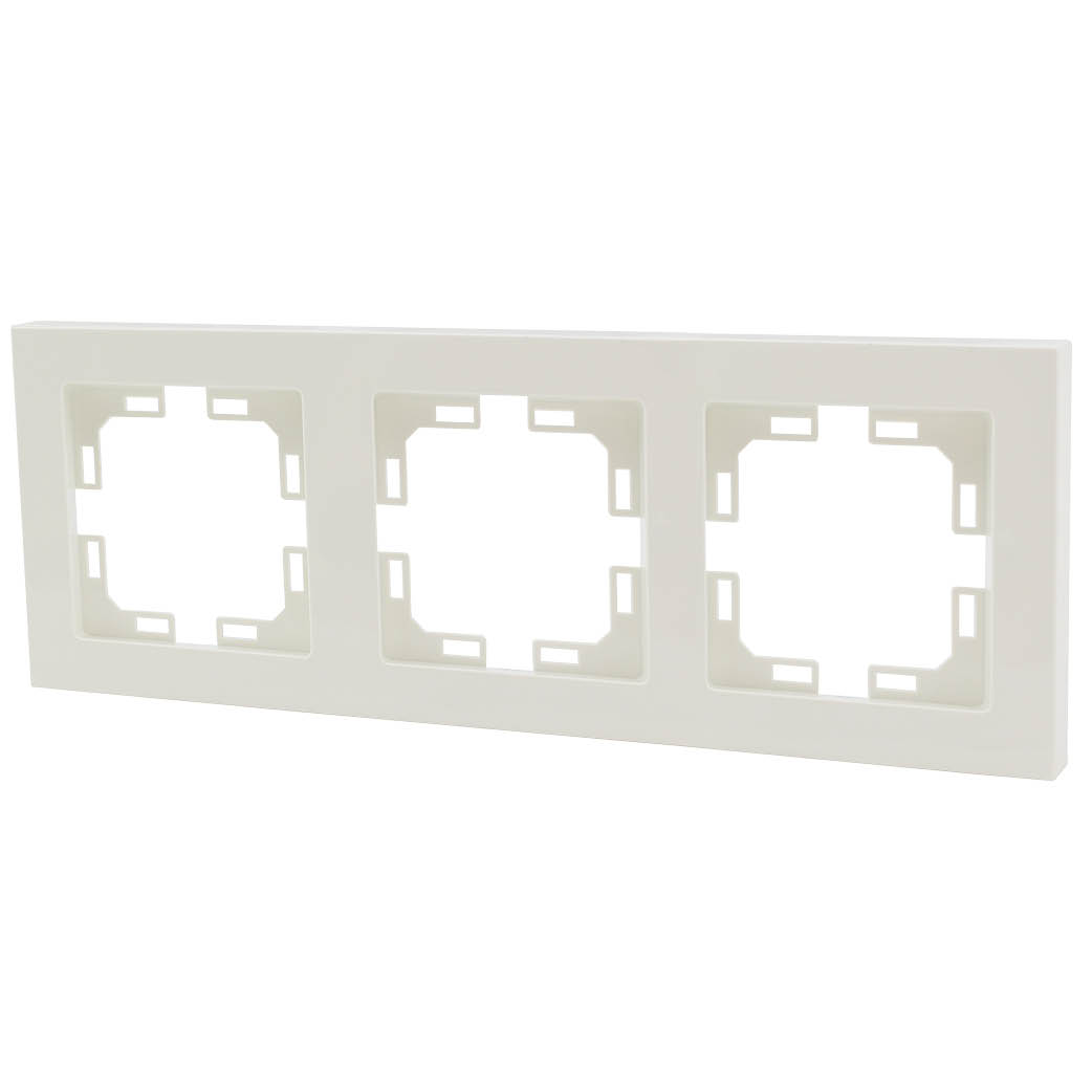 Gamma triple straight cover frame White