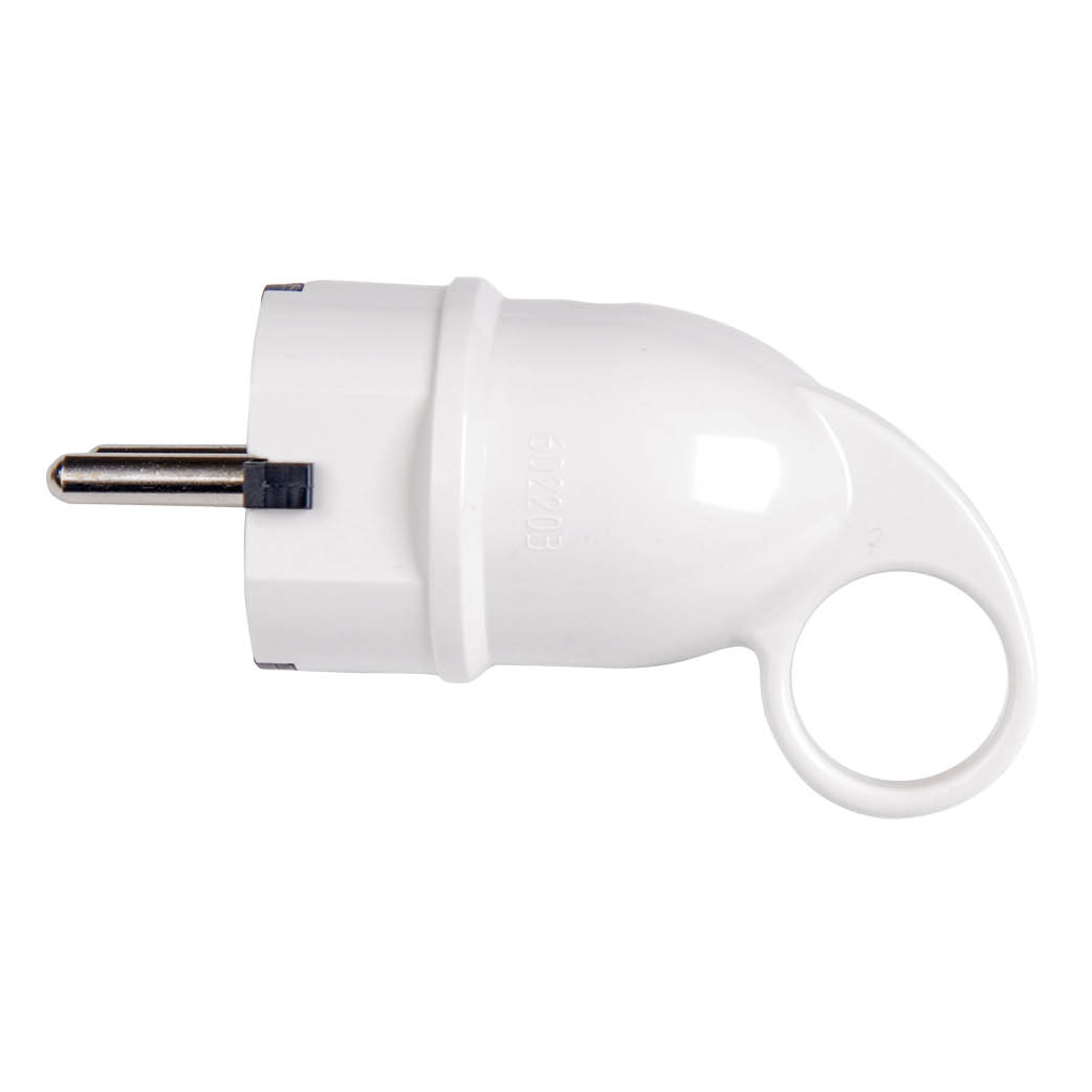 Easy pull two pole plug 4.8mm White