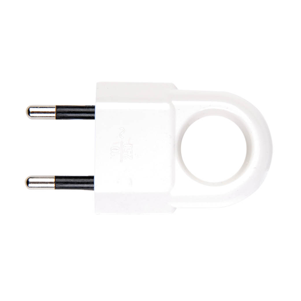 Easy pull two pole plug 4mm White