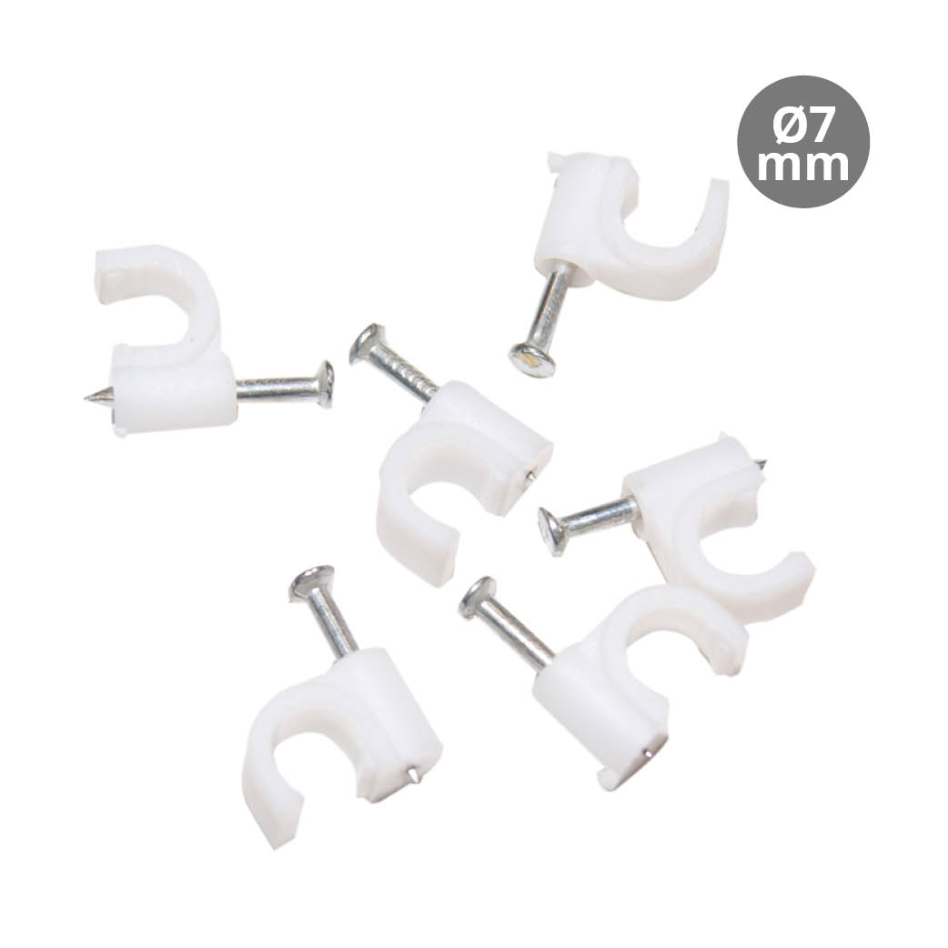 100pcs bag cable round clips 7mm2