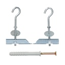 Pack of 2 gravity spring toogle anchor hook
