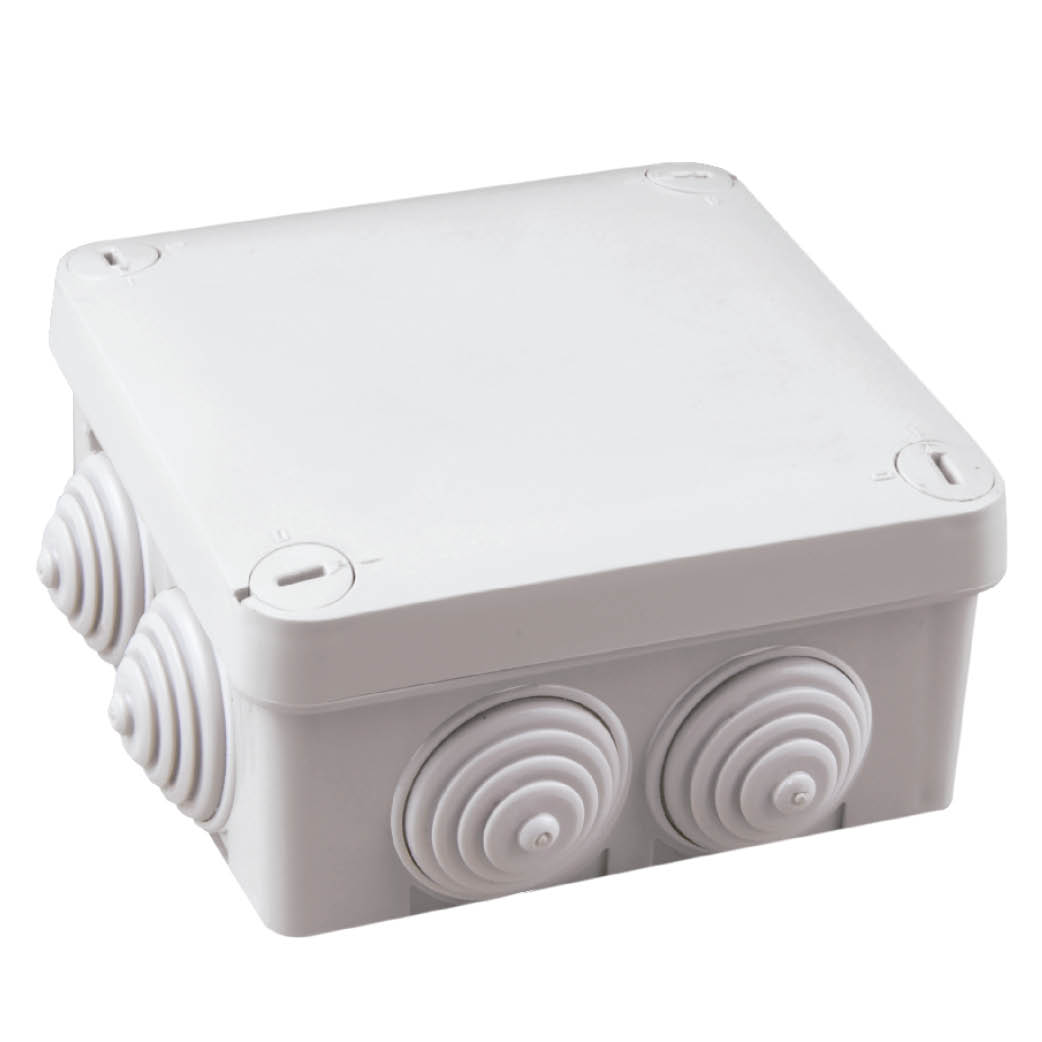Square connection box 105x105x40mm IP55 Grey