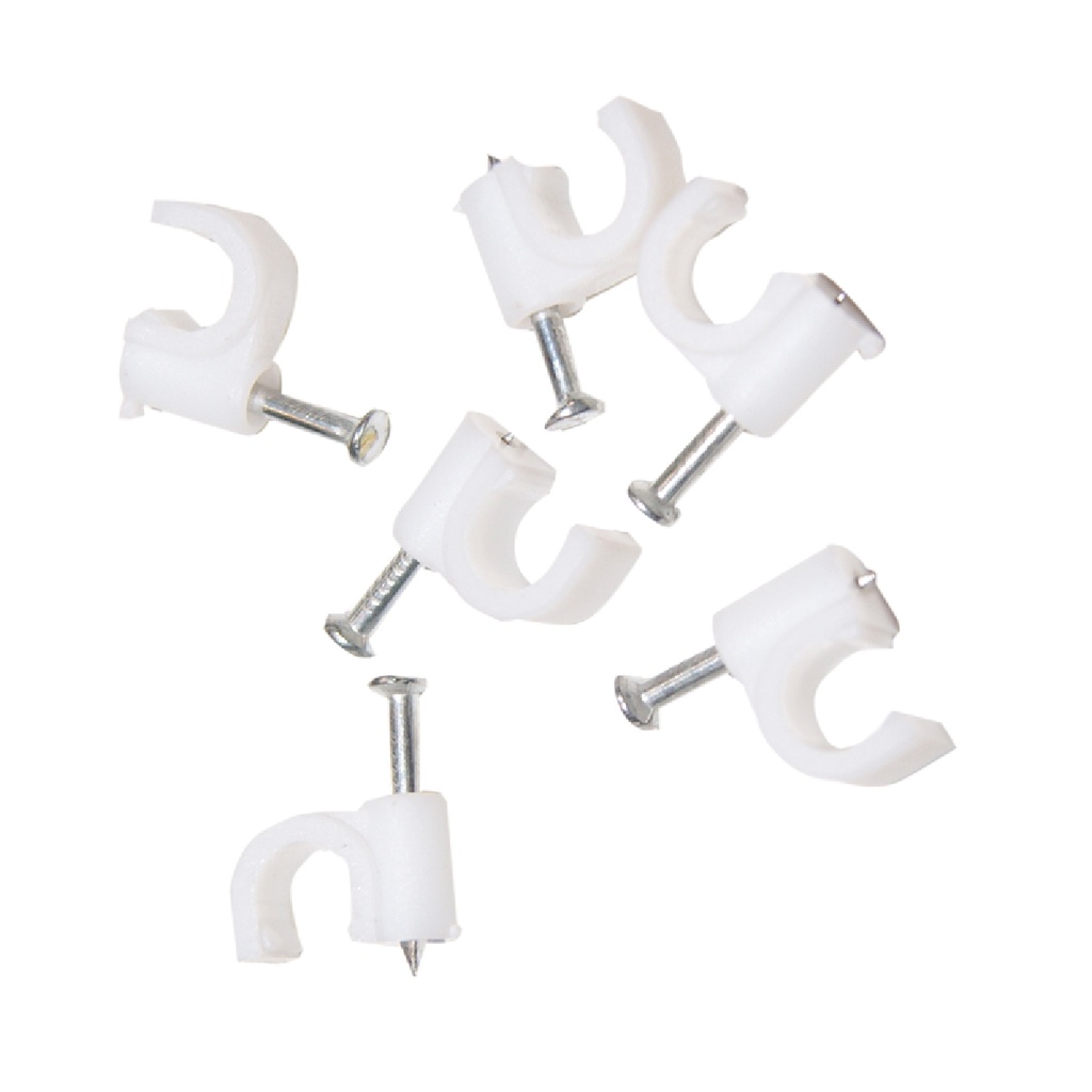 Bolsa de 100 grapillones para cable manguera redondo 5mm