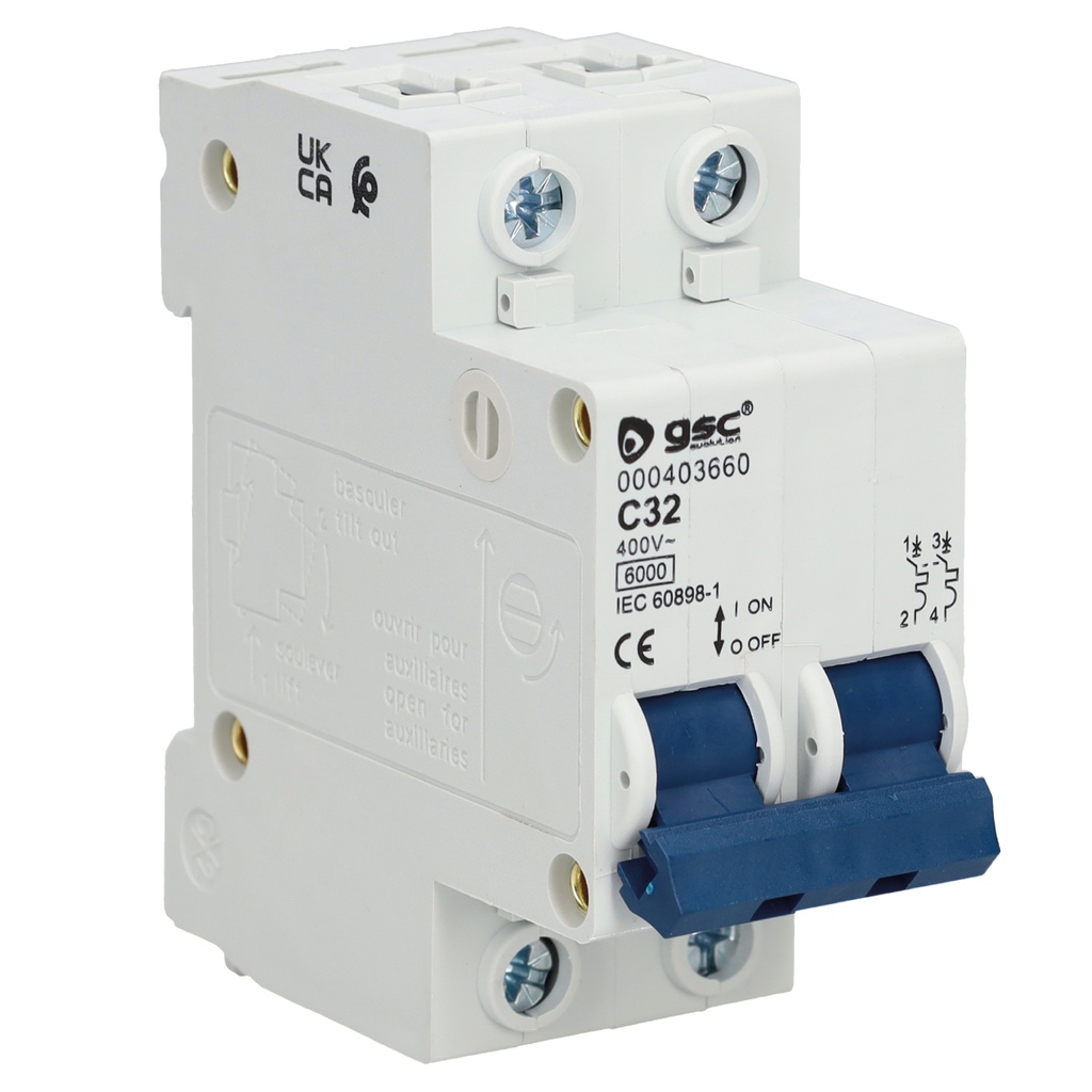 Modulo doble magnetotérmico 2P 32A