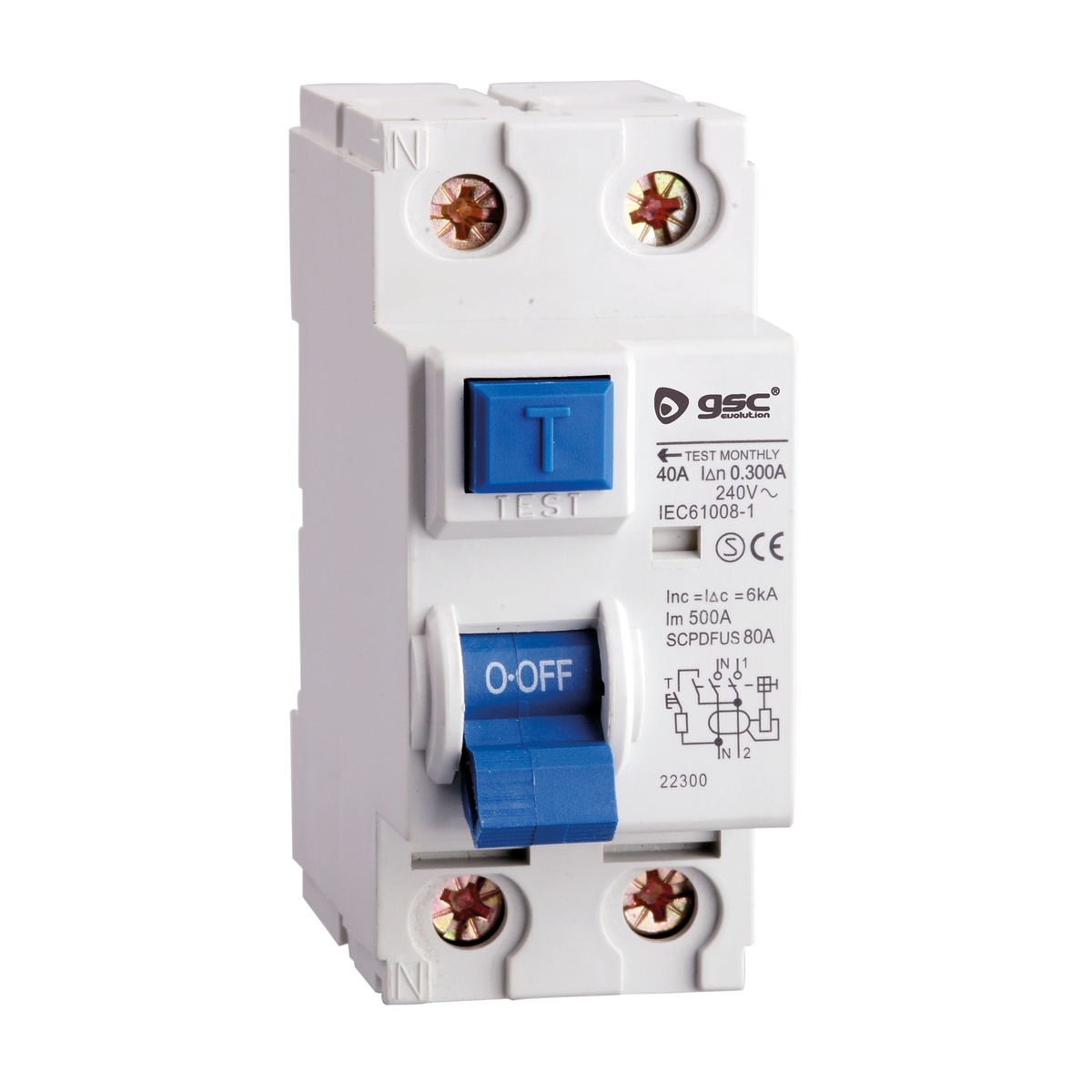 Interruptor diferencial 2P 40A Clase AC