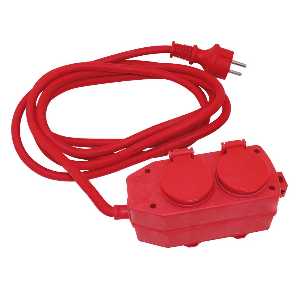 Bloco com tampas de 4T (3 x 1,5 mm) 3 m Vermelho