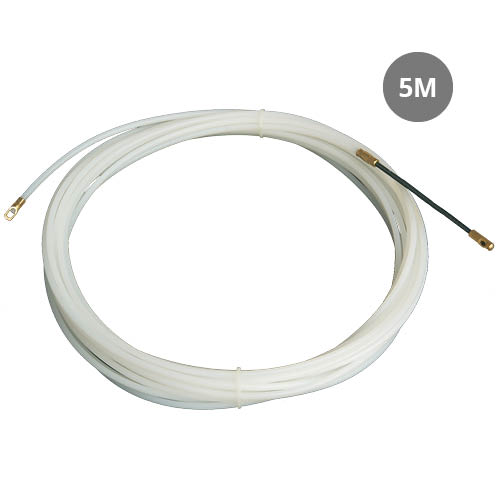 Guide passe-câbles 100 % nylon 4 mm 5 M Blanc
