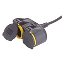 Doble sucko con tapas para engarzar cable IP44