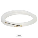 Guía pasacables 100% nylon 4mm 10M Blanco