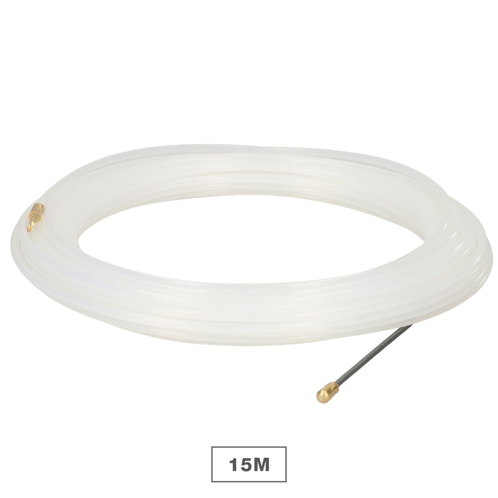 Guide passe-câbles 100 % nylon 4 mm 15 M Blanc