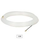 Guía pasacables 100% nylon 4mm 15M Blanco