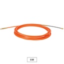 Guide passe-câbles fibre verre + métal 4 mm 5 M orange