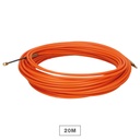 Guía pasacables fibra vidrio + metal 4mm 20M Naranja