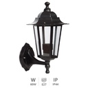 Farol de jardín brazo abajo Serie Alma E27 Negro