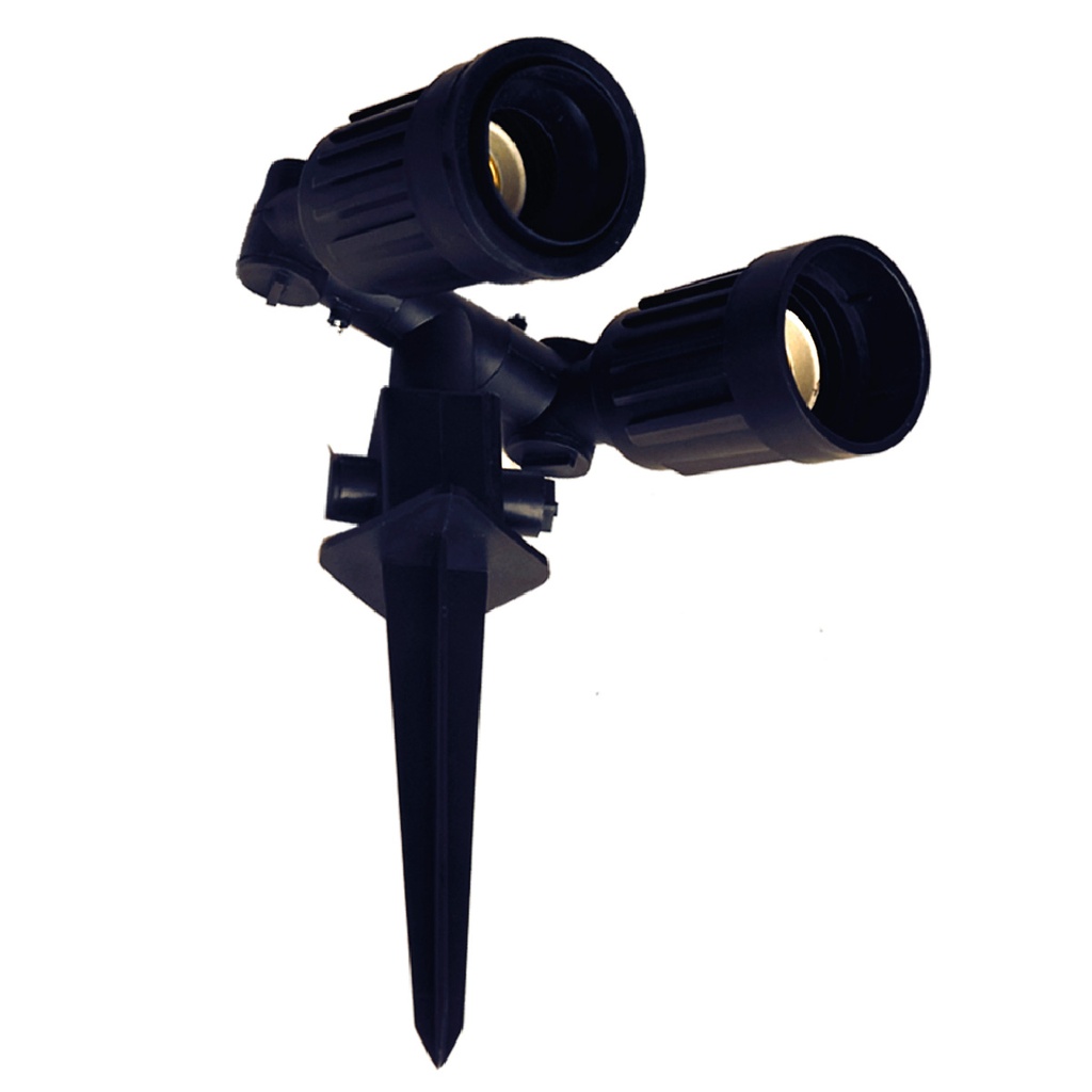 Garden Spike Double lamp holder IP44 230V