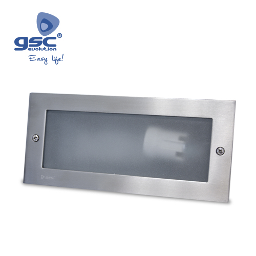 Rectangular recess aluminum wall sconce, E27 60W recessed box included