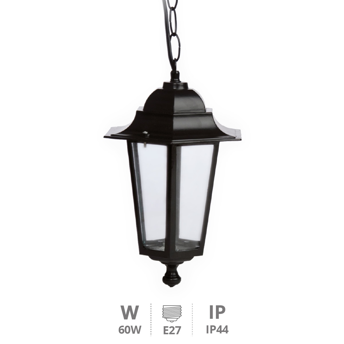 Applique de jardin suspendue Série Lenna E27 Noir