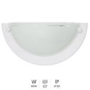 Aplique pared semicircular blanco E27 20W(60W)