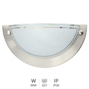 Aplique de parede semicircular de alumínio E27 20 W (60 W)