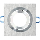 Squared Recessed Fixed Fixture for Dichroich lamps Aluminium