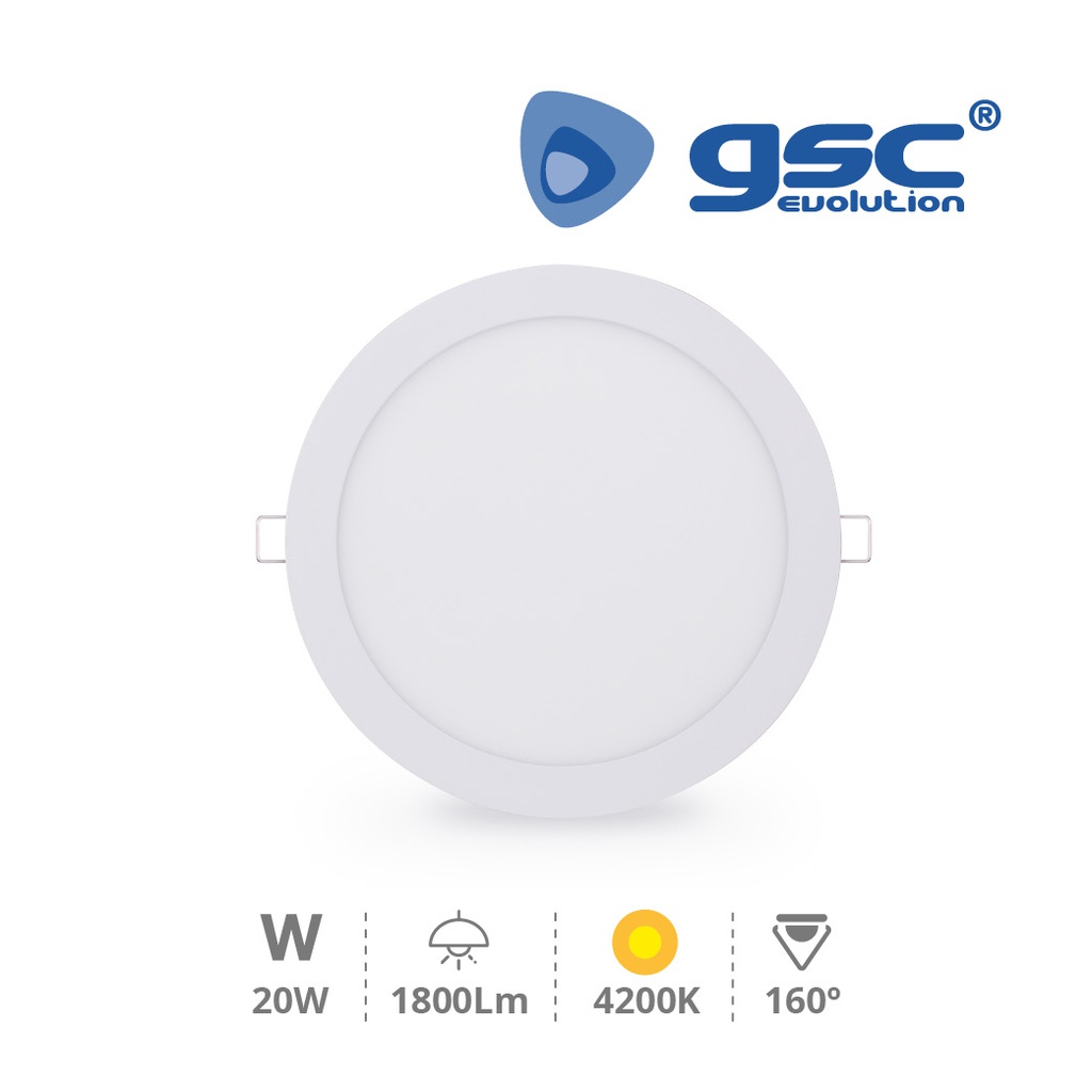 Downlight empotrable LED redondo 20W - Blanco 4200K