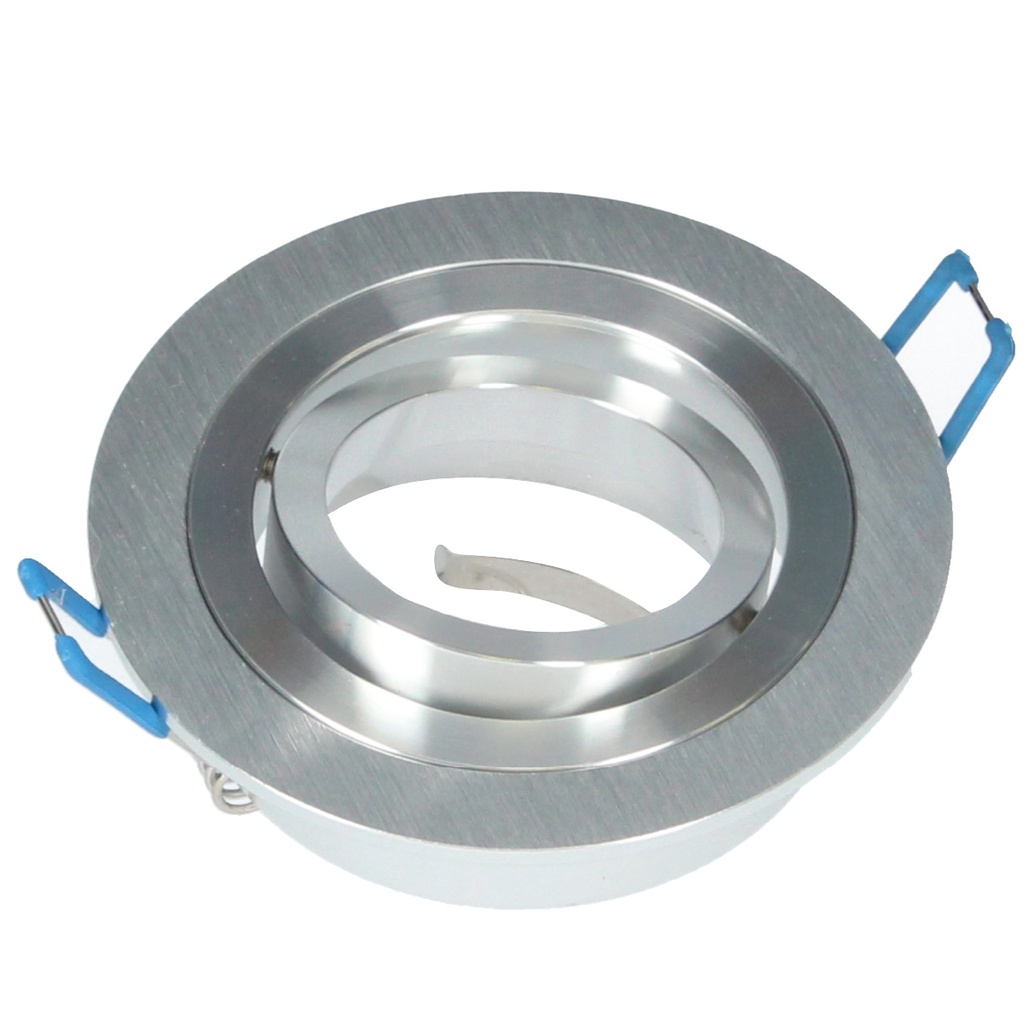 Rounded Recessed Fixed Fixture for Dichroich lamps Aluminium
